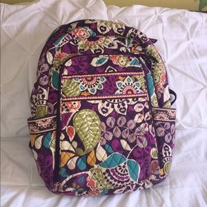!SALE! vera bradley plum crazy campus backpack